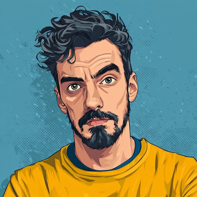 draw amazing vector cartoon portrait