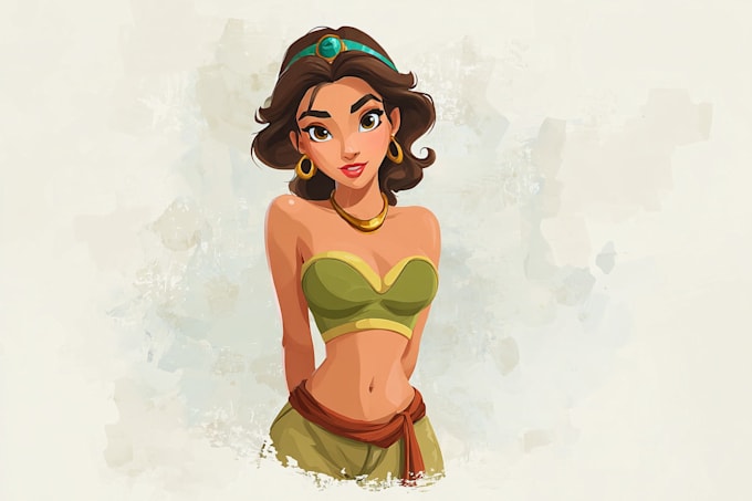 make fabulous disney cartoon portrait