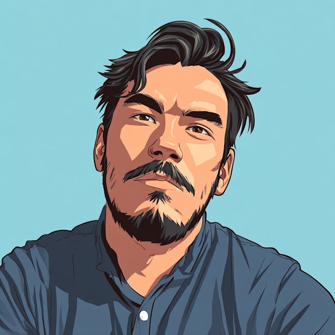 draw amazing vector cartoon portrait