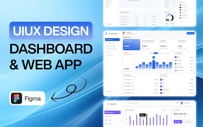 Design ui ux for web apps and dashboards in figma by Samina_ui | Fiverr
