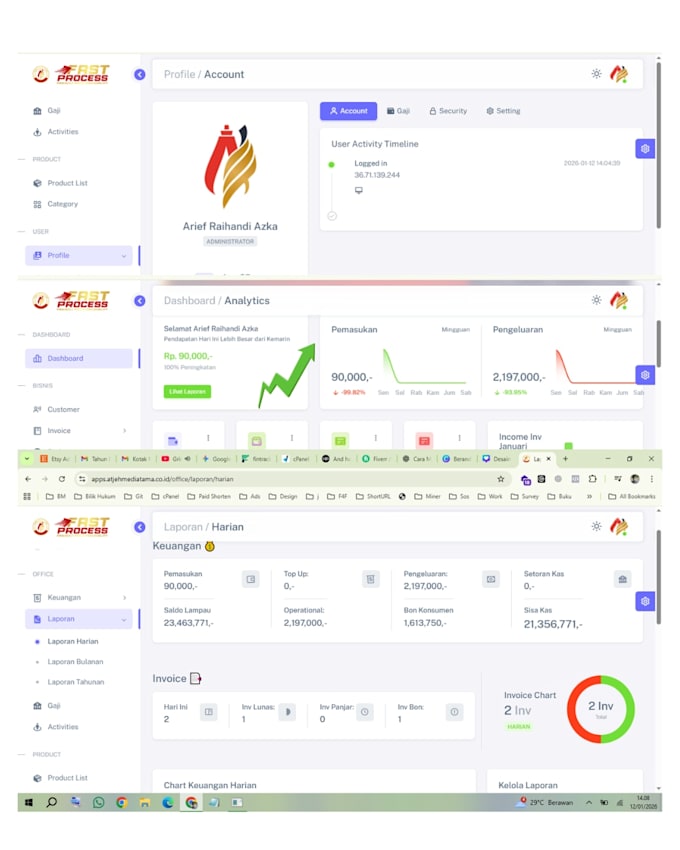 create custom web apps like cash register systems, invoices, and reports