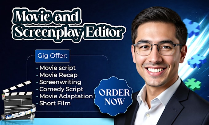 write, edit screenplay, movie script, feature film, tv script, stage play script