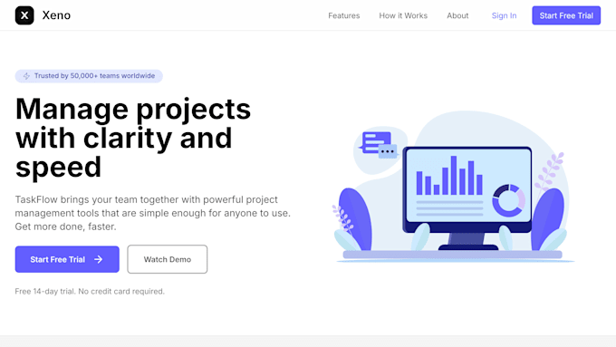 design and develop a modern responsive landing page
