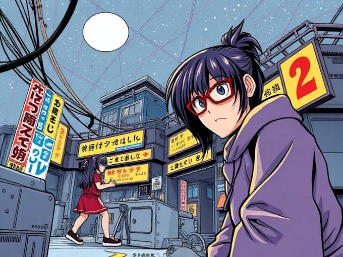 drawing comic with manga style