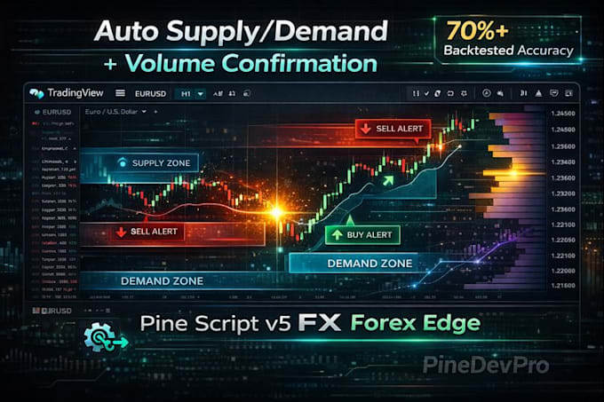 automate volume profile and supply demand zones in pine script v5