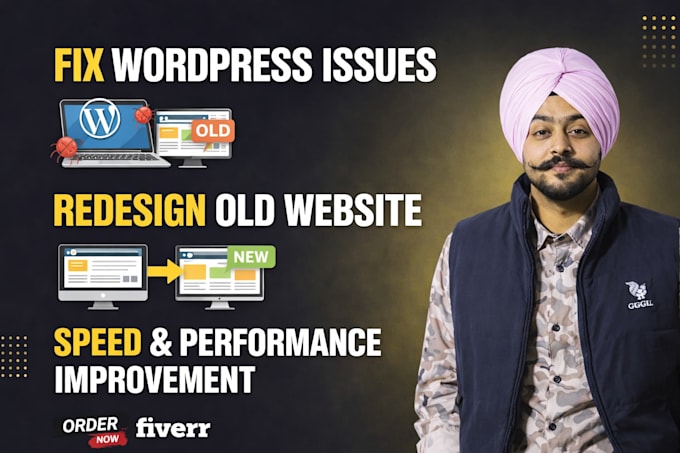 redesign, fix, or improve your existing wordpress website