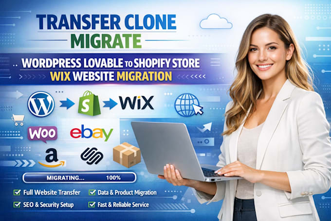 transfer clone migrate wordpress lovable to shopify store wix website migration