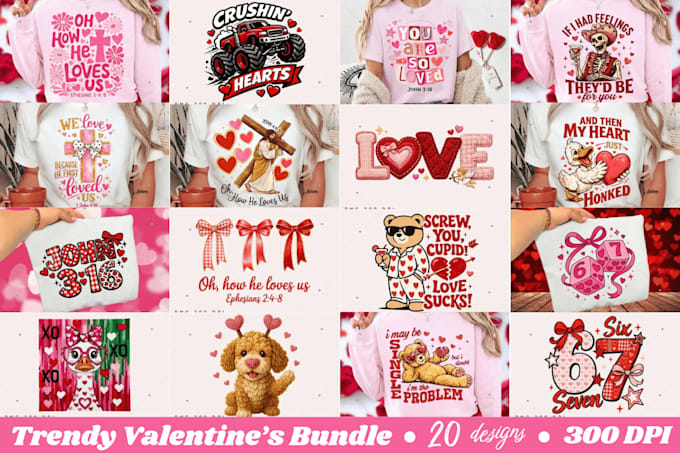 valentines day t shirt design bundle