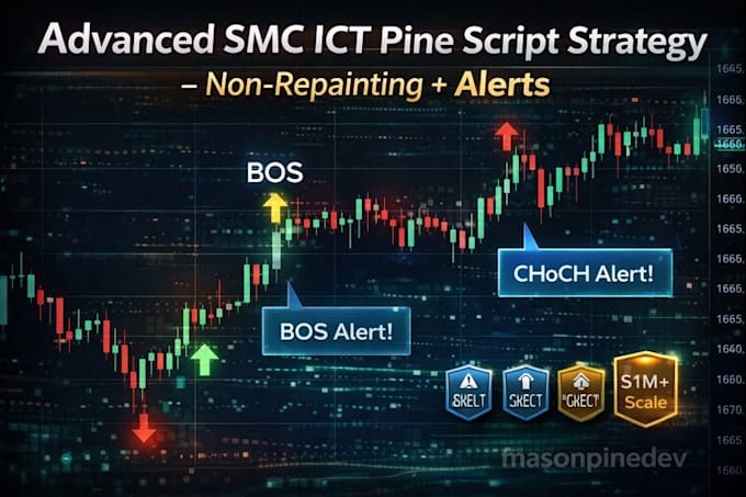 develop advanced smc ict pine script strategy tradingview alerts backtesting