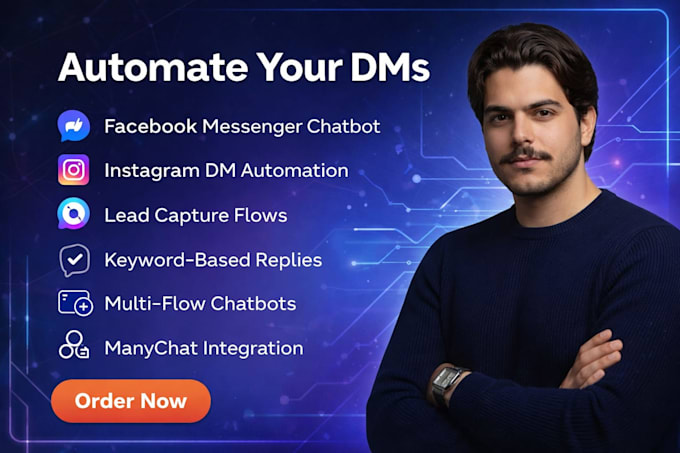 create chatbot for facebook messenger and instagram using manychat