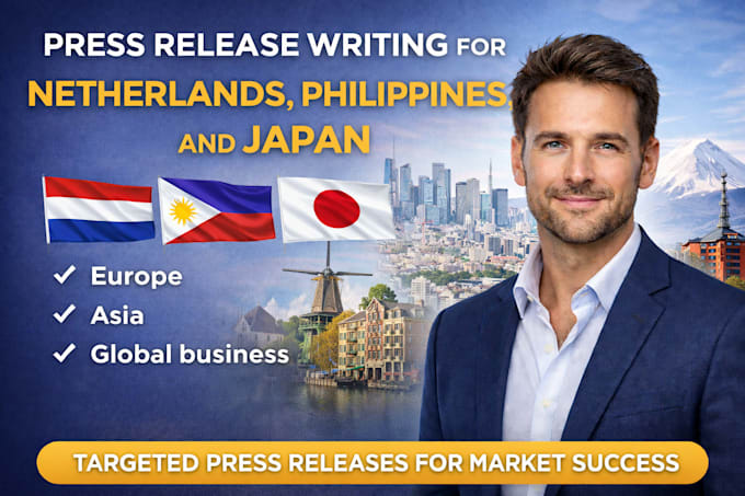 write a professional press release for netherlands, philippines and japan