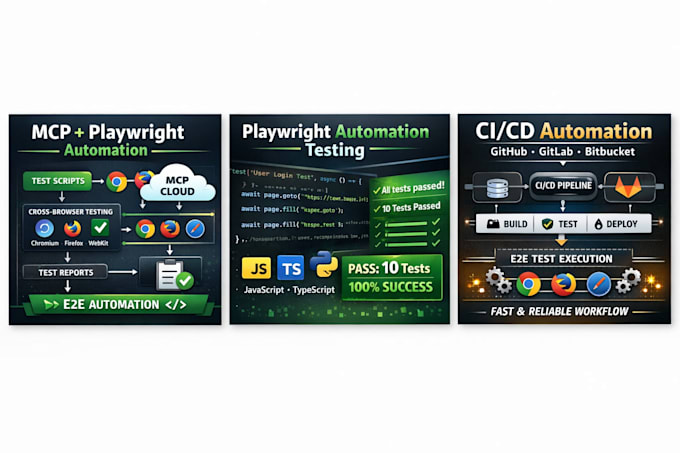 create mcp playwright automation tests using javascript, typescript, or python