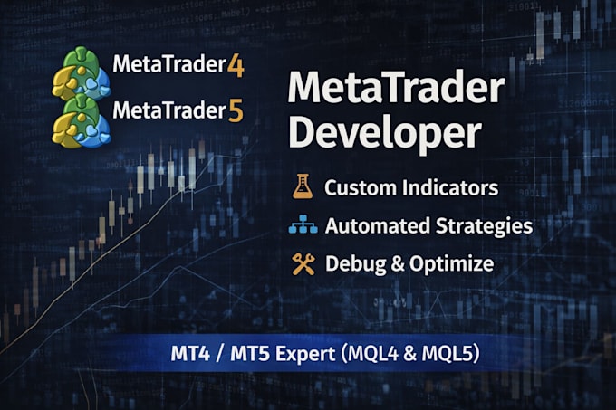 develop, fix, and optimize mt4, mt5 indicators, eas, and custom mql4, mql5 tools