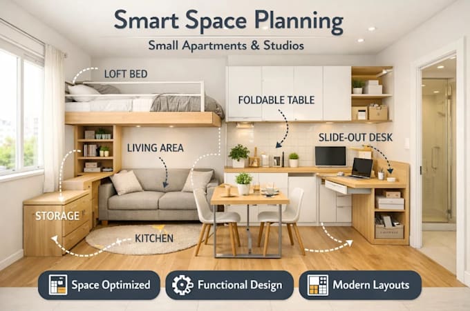 optimize space planning for small apartments and studios