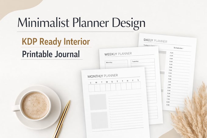 create printable minimalist planner and journal