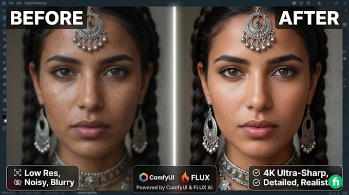professionally upscale and fix ai generated art using comfyui