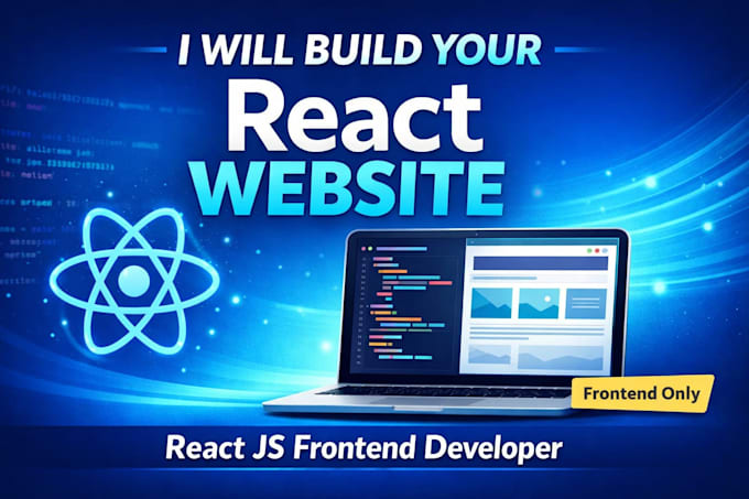 react, frontend, responsive, landing page