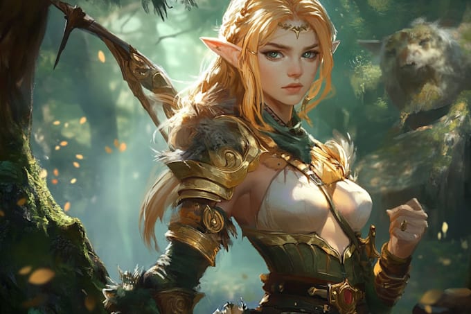 paint semi realistic fantasy art