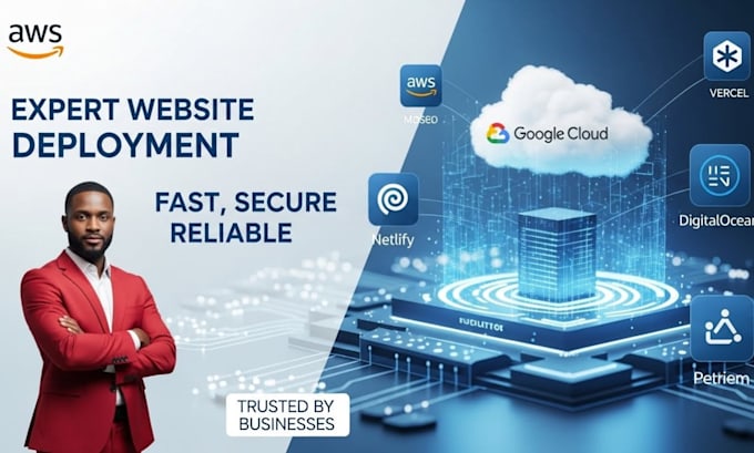 website deployment, aws vercel netlify, google cloud digital ocean