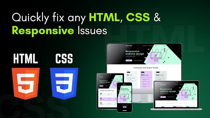 quickly fix HTML, CSS and responsive issues on your website