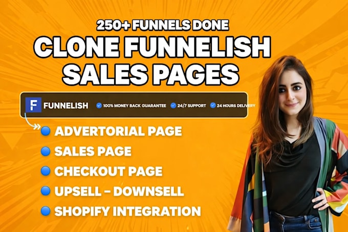 clone any advertorial and product page using funnelish
