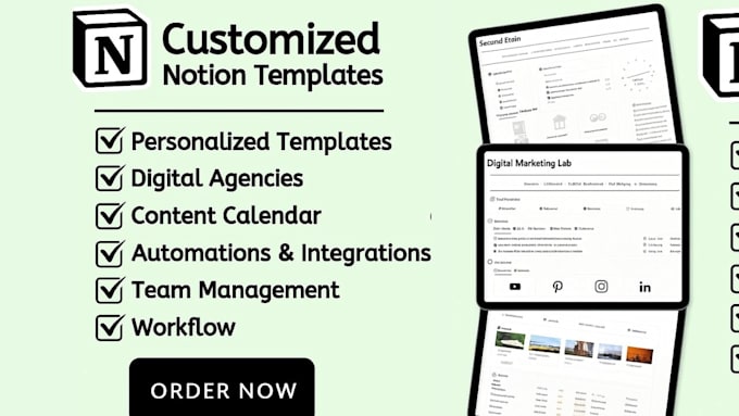 build a automated custom notion template workflow with notion consultation