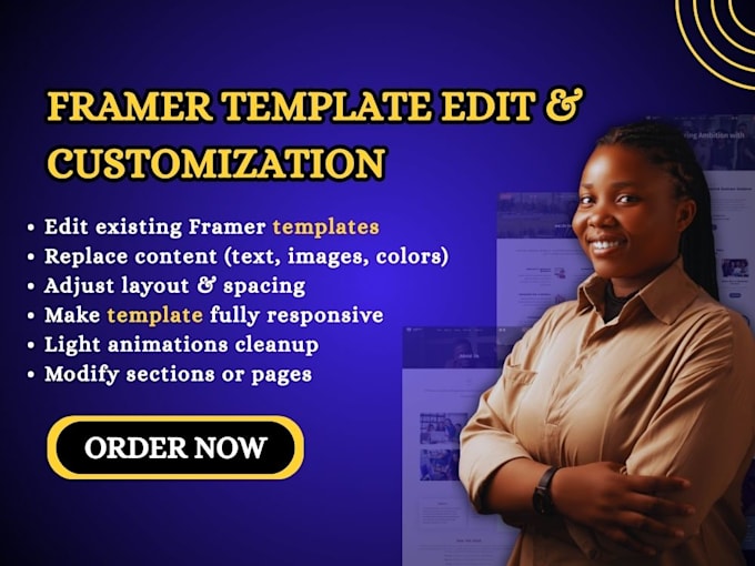 edit, customize, rebuild your framer template professionally