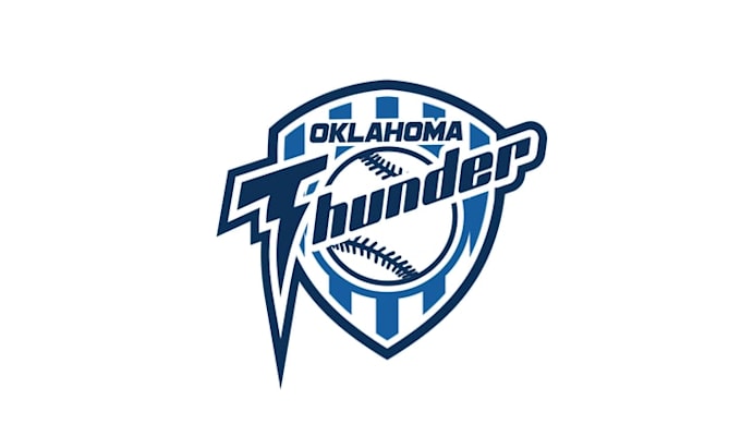 design unique oklahoma thunder baseball logo