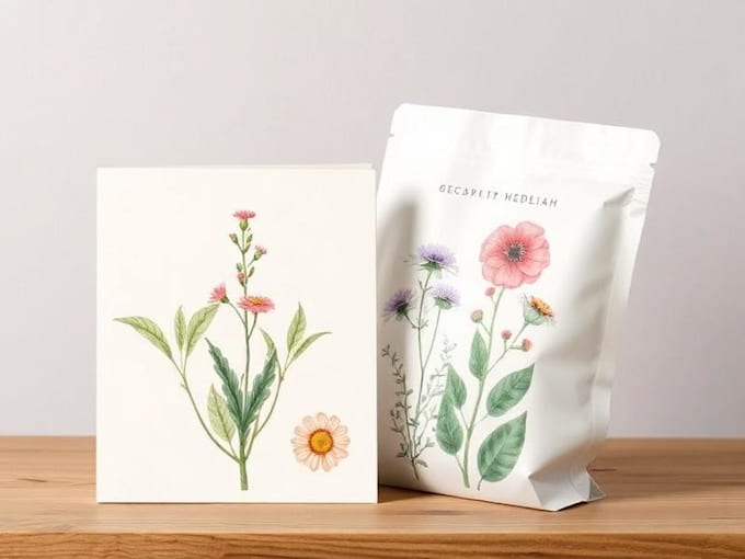 custom digital botanical illustrations, branding, packaging, prints