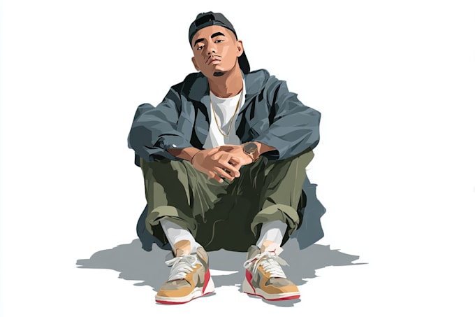 draw awesome portrait vector illustration