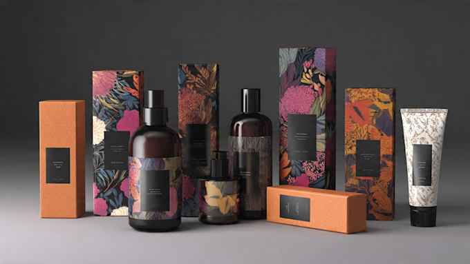 design modern cosmetic label design packaging