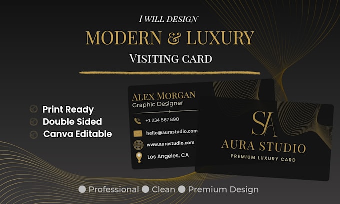 modern visiting card design using canva