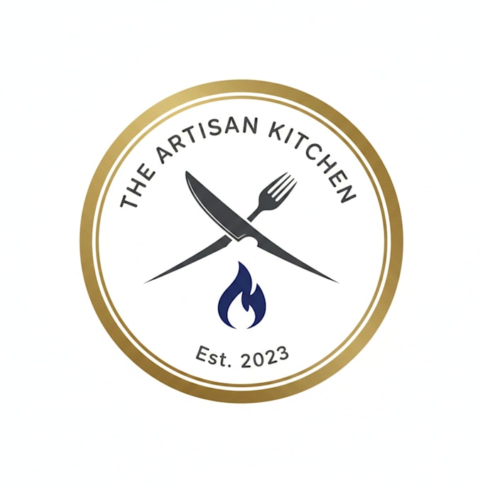 design a creative and professional kitchen logo for your brand