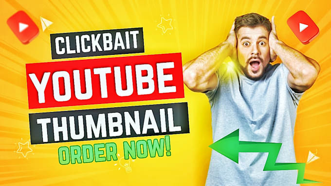 Design attractive clickbait catchy youtube thumbnail design by ...
