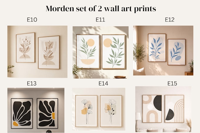 deliver high quality printable wall art sets of 2