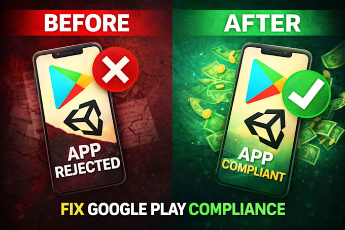 fix unity google play policy issues, ads, iap, and android compliance