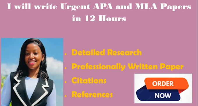 write urgent apa and mla papers in 12 hours
