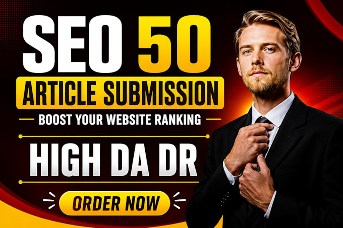 create 50 article submission backlinks manually