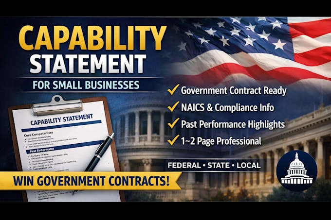 write a government contract capability statement for your business