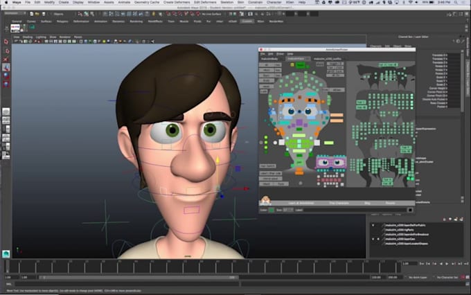 Cc5 Rig Model, rig, custom facial blendshapes in blender maya, cc5 for 3d ...