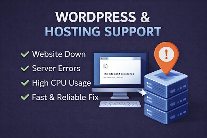 fix wordpress, hosting and server issues fast and reliably