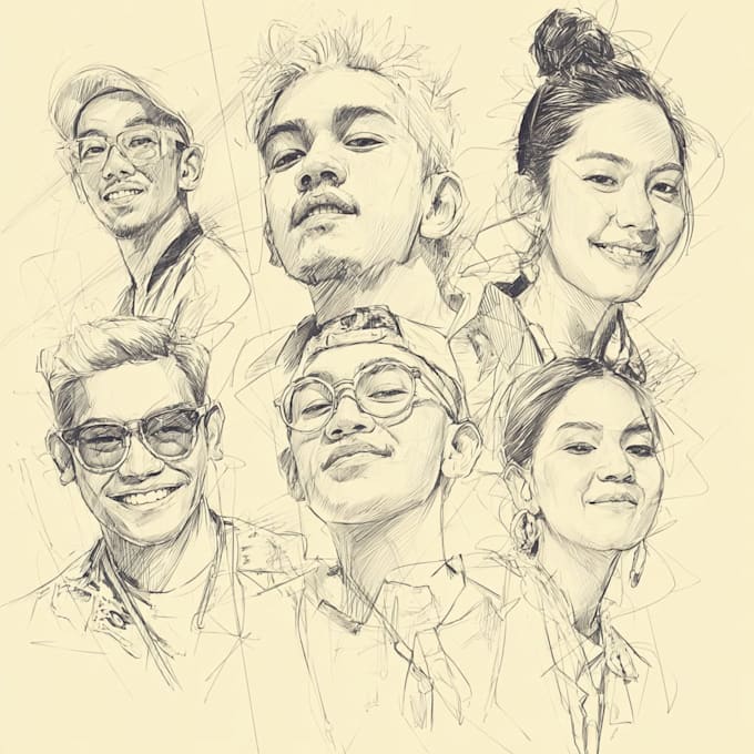 illustrate a romantic family couple portrait