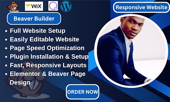 design redesign wordpress website, beaver builder, elementor
