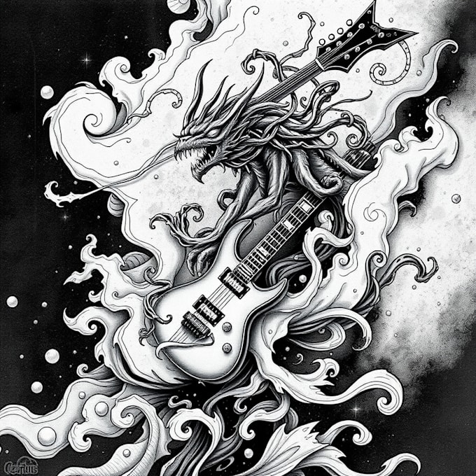 stoner rock, heavy metal, psychedelic art