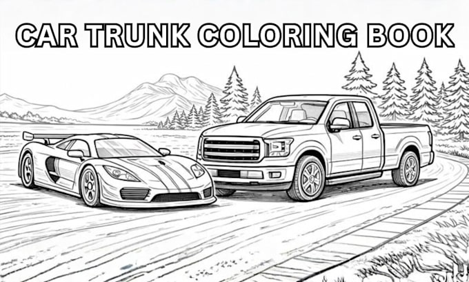 design black  white line art coloring pages