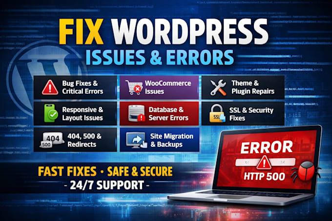 quick fix wordpress issues bug fix wordpress error woocommerce fix plugin fix