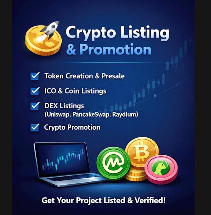 create coin token do crypto promotion token listing coin listing and ico listing