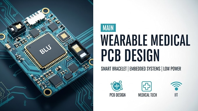 wearable hardware, medical device for smart bracelet, prototype ,pcb design