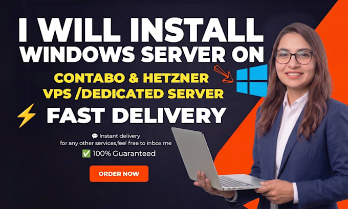 install windows on contabo or hetzner linux vps