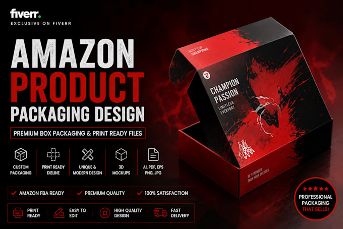 amazon product packaging design box packaging